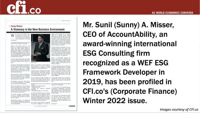 Mr. Sunil (Sunny) A. Misser CEO of AccountAbility