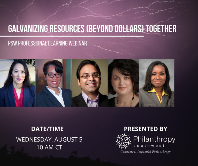 Webinar: Galvanizing Resources (Beyond Dollars) Together