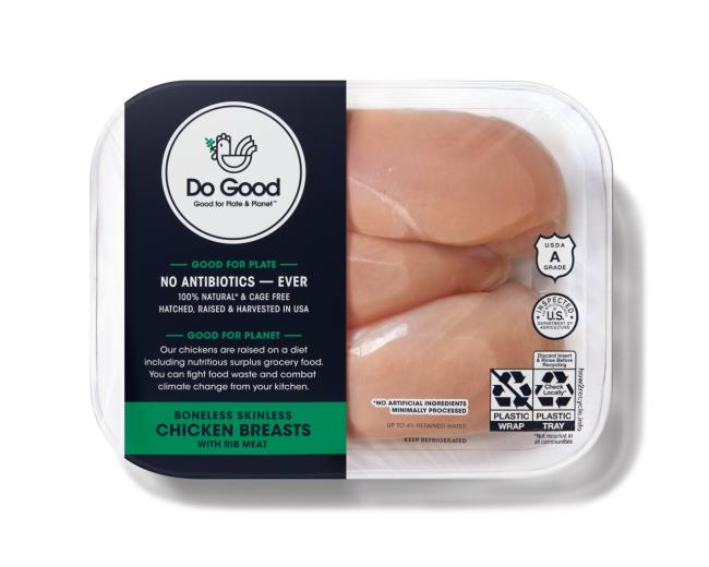 Do Good chicken breasts in packaging