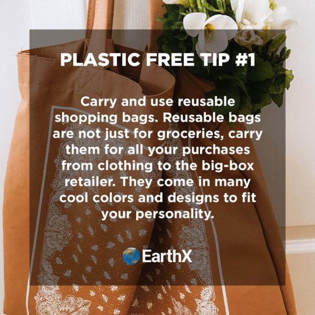 EarthX graphic for Plastic Free July
