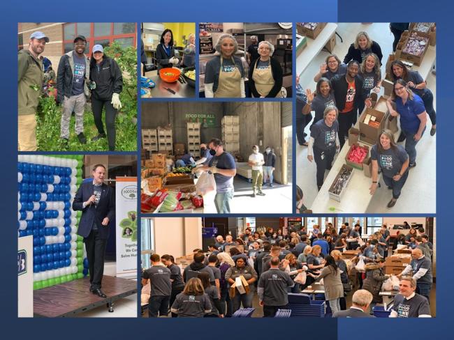 Collage of images showing employees volunteering on Fifth Third Day