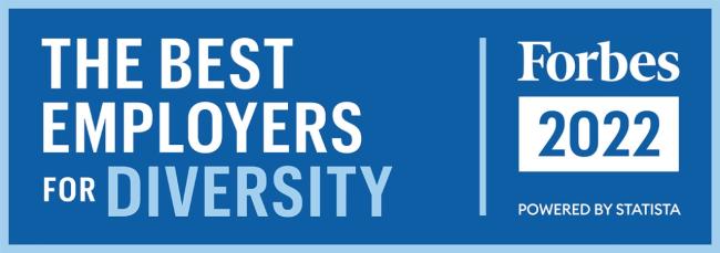 "The best employers for diversity" Forbes 2022 powered by statista