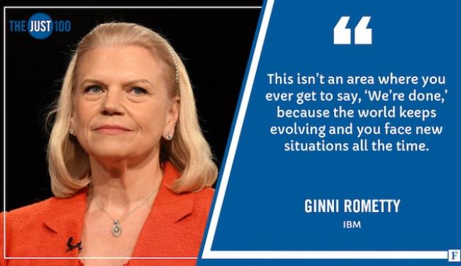 CEO Ginni Rometty says IBM invests $500 million in global professional development annually to allow employees to continue growing.