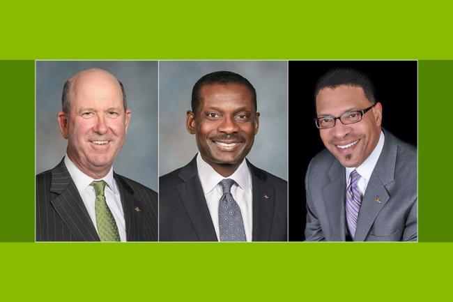 Pictured, from left to right: John Turner, Leroy Abrahams, and David Christian Pictured, from left to right: John Turner, Leroy Abrahams, and David Christian