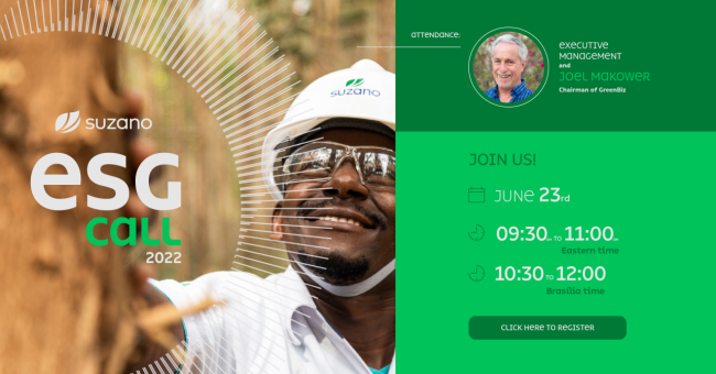 Join us at Suzano ESG Call on June, 23rd
