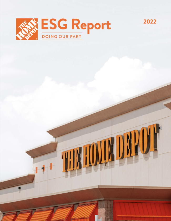 The Home Depot ESG Report 2022 Cover