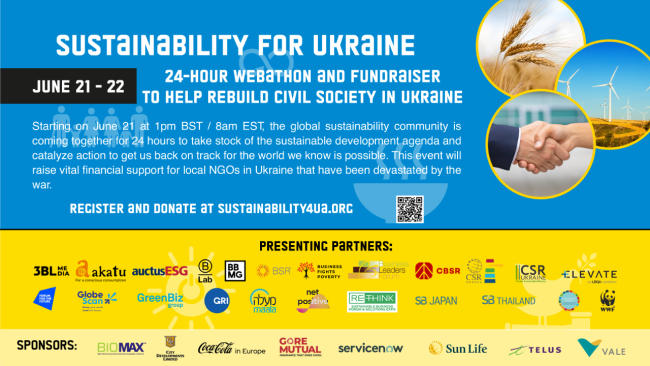 Sustainability for Ukraine banner image
