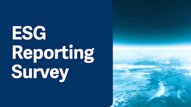 Workiva: ESG Reporting Survey. Photo of the earth from space.