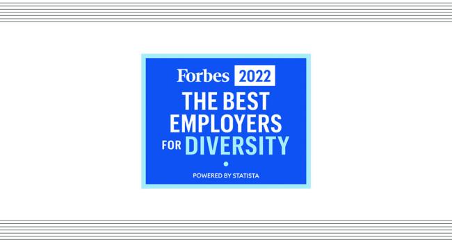 Forbes: The Best Employers for Diversity  graphic