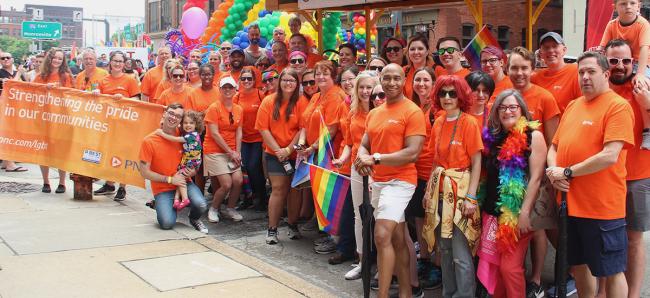 PNC Bank employees celebrate Pride in 2018