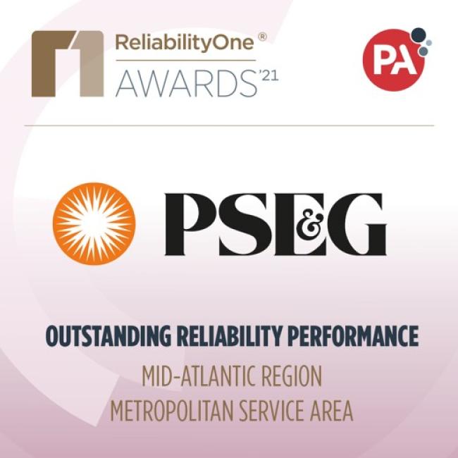 PSE&G Reliability Award for 2021