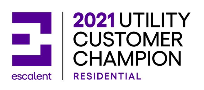 2021 Utility Customer Champion in the Residential Category award from Esc