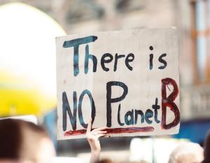 "There is no Planet B" sign