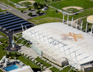 Aerial photo of olympic building