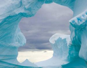 The majority of the global fresh water supply is frozen in glaciers and ice caps