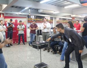 A touch of magic was used to inspire employees into using their sustainable cups and ditching single use examples