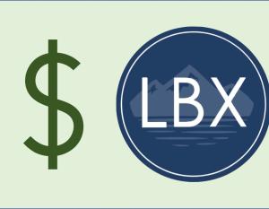 dollar sign with LBX logo