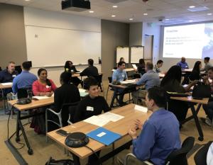 Symantec employees volunteer, giving mock interviews to Symantec C3 students during Global Service Week