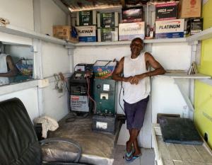 MARTIN IS A CLIENT WHO FOUND ID GHANA AFTER ANOTHER MICROLENDING INSTITUTION WENT OUT OF BUSINESS AND STOPPED FINANCING HIS ACTIVITY RENTING AND SELLING CAR BATTERIES