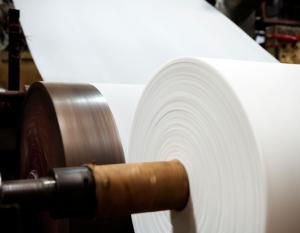Photo of a paper press wheel