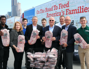 Smithfield Foods donates more than 77,000 pounds—the equivalent of more than 311,000 servings—of protein to the Northern Illinois Food Bank and Greater Chicago Food Depository in Chicago, Ill.