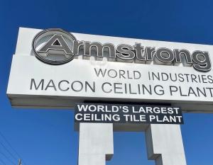 Armstrong World Industries Macon Ceiling Plant sign