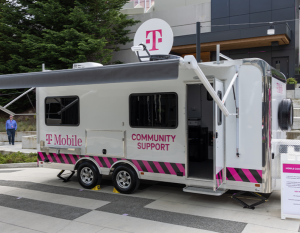 T-Mobile’s new Mobile Command Center allows both T-Mobile incident responders and regional support to mobilize, coordinate efforts and ultimately support the community in a quicker, more efficient method.