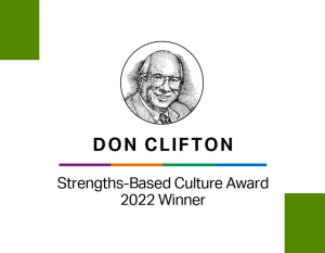 Don Clifton Image and text: Strengths-Based Culture Award 2022 Winner