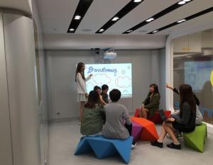 Some CLP office spaces have been fitted with interactive walls to encourage innovation and creative thinking.