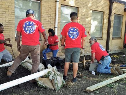 With the help of Lowe's Heroes volunteers and a Keep America Beautiful/Lowe's Community Partners Grant, Keep Dallas Beautiful created outdoor living spaces at 23 fire stations in Dallas neighborhoods in the fall of 2017.