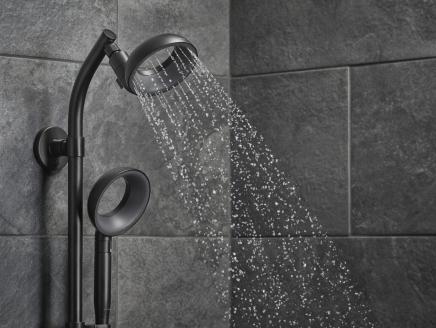 Shower head with water spraying out