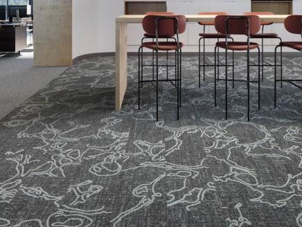 Mohawk Group’s Relaxing Floors collection employs evidence-based design to reduce stress levels of building occupants.