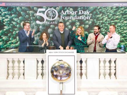 The Arbor Day Foundation rings the New York Stock Exchange Opening Bell