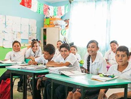Children in the sixth grade at Altata Primary School