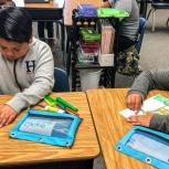 Alvin Avenue Elementary School second-graders Gustavo (left) and Luis. Credit: Courtesy of Alvin Avenue Elementary School