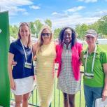 Pictured, from left to right: Kate Danella, head of Regions’ Consumer Banking Group; Tyler Sherman, Regions Tradition assistant tournament director; Shella Sylla, founder & CEO of SisterGolf, Tara Plimpton, Regions general counsel