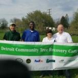Detroit: Kevin Sayers, Michigan DNR Urban Forestry Program Coordinator, Service Manager Tony Bryant, Christine O’Neil, and Service Manager Tom O’Neil.