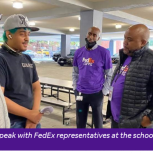 USAGC alumni speak with FedEx representatives at the school's recent career day
