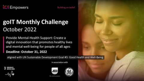 TCS Presents the October goIT Monthly Challenge for Mental Health