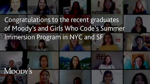 Moody's Congratulates the Participants in Girls Who Code Who Completed Their Summer Immersion Program