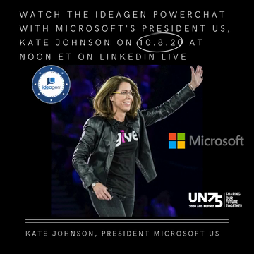 Microsoft's President US, Kate Johnson - Keynote PowerChat with Ideagen's CEO George Sifakis