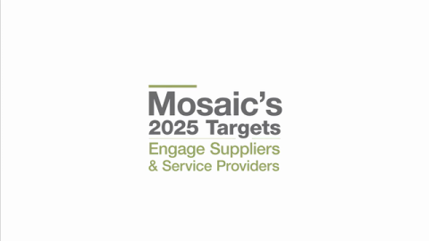 Mosaic's 2025 ESG Performance Targets - Engage Suppliers and Service Providers Annually