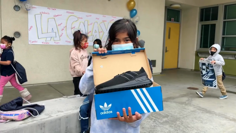 LA Galaxy and adidas Donate More Than 300 Pairs of adidas Sneakers to Dolores Huerta Elementary School Students in Los Angeles