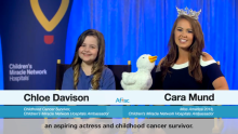 WATCH | Miss America 2018 Cara Mund Talks With Childhood Cancer Survivor Chloe Davison About My Special Aflac Duck 