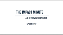 Watch Land Betterment Corporation's Impact Minute Episode 8