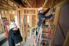 Arrow employees helping build a home with Habitat for Humanity 