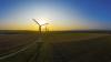 Windmills at sunset