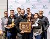 8 people from the Enviva team proudly accepts Ducks Unlimited award 