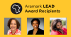 Headshots of three Aramark LEAD Award Recipients