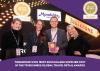 Photo of Mondelez International representatives accepting the Best Sustainable Supplier award from the Global Travel Retail Awards